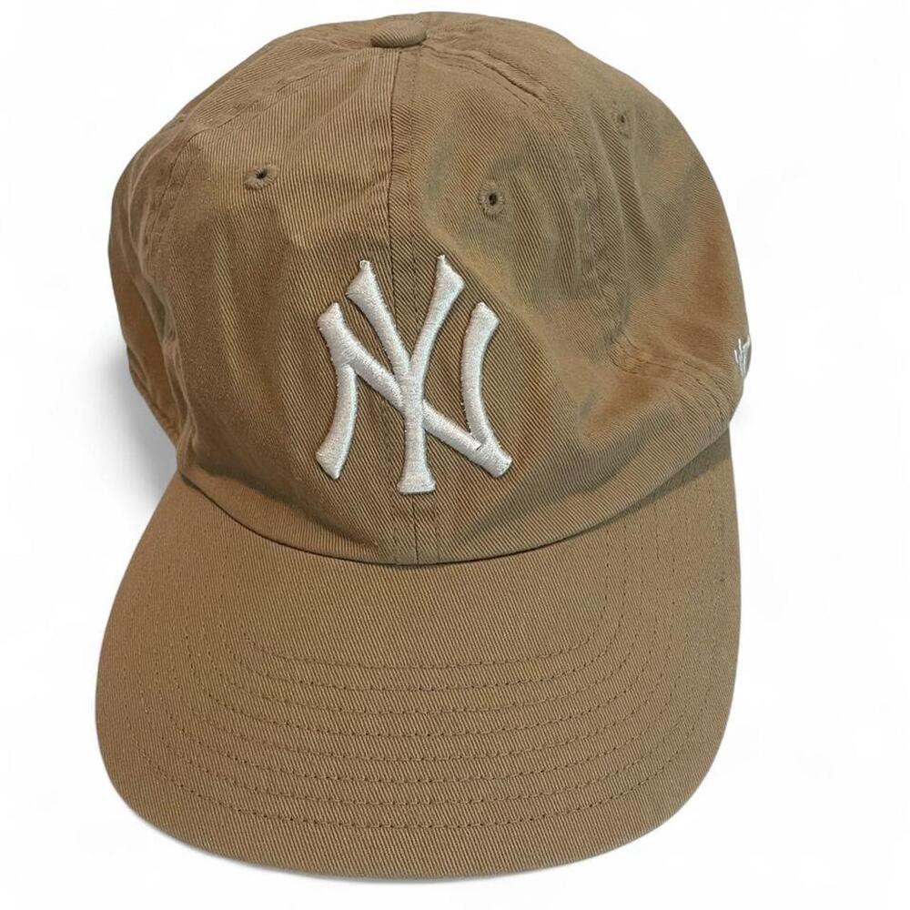 47 Brand New York Yankees Clean Up Hat Khaki Tan Beige NY Slouch Dad Cap MLB